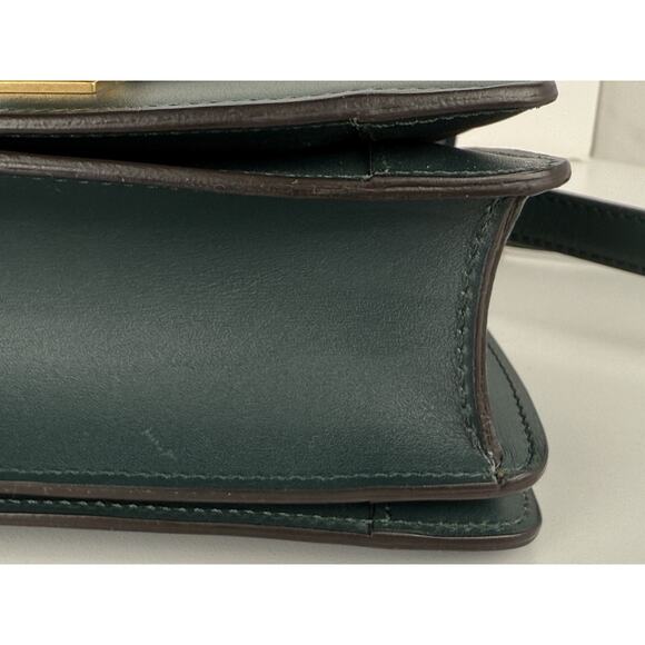 Celine Classic Box Medium Dark Green Leather Women's Shoulder Bag - Picture 7 of 16